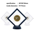 thumbnail image 3 of 2Pcs 90*90mm Black 3D Floating Coin Display Frame Holder Box Case Stand, 3 of 7