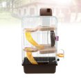 thumbnail image 3 of 21x27x45cm De lujo de tres capas Hamster Cage Pet House Portable Small Pets House Hamster House (Café), 3 of 5