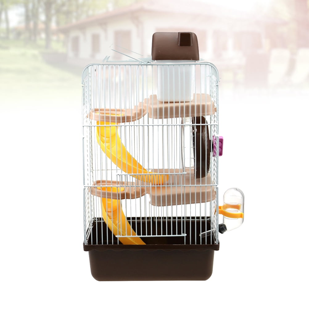 MOKKHNB Hamsters Cage Luxury Design Pet House 1Pcs Coffee