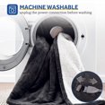 thumbnail image 3 of SEALY Electric Blanket Twin Size, Flannel & Sherpa Heated Blanket with 10 Heating Levels & 1-12 Hours Auto Off, Fast Heating Blan, 3 of 7