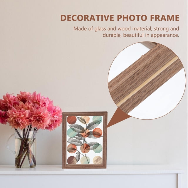 QUMIIRITY 1Pack Vintage Photo Frame Decorative Glass for Living Room