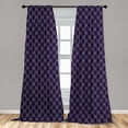 thumbnail image 5 of Ambesonne Geometric Curtains, Abstract Pattern Winter, Pair of 28"x95", Mauve Lavender Purple, 5 of 5