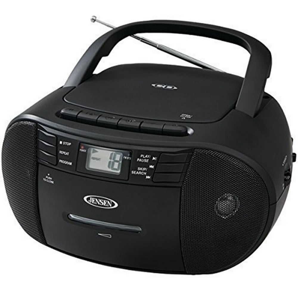 Jensen Portable Stereo CD Player with Cassette Recorder & AM/FM Radio