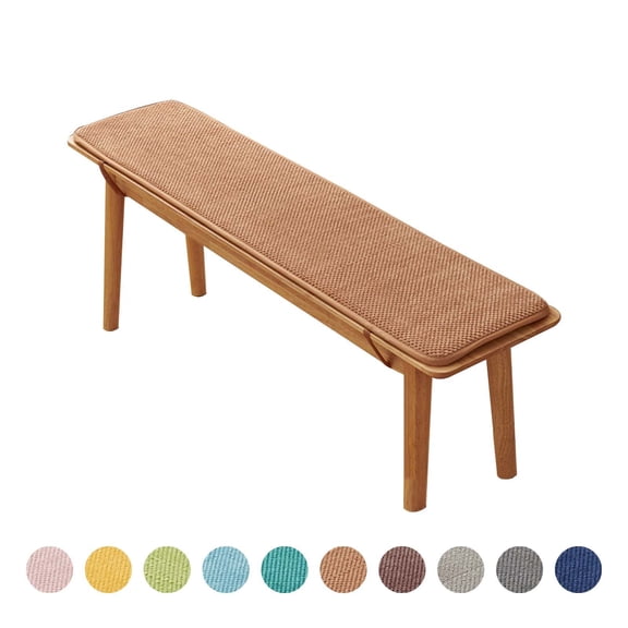 Namzi 1 Piece of Brown Corduroy Bench Cushion,Long Thickened Anti Slip Cushion,for Living Room,Dining Room Bench,Swing,12*31.5*0.59in