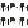 thumbnail image 5 of vidaXL 7 Piece Garden Dining Set Poly Rattan Black, 5 of 5