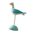 thumbnail image 5 of Tabletop Sculpture Seagull Figurine Artwork Unique Bird Shape Wood Decor for Coastal Housewarming Gift, 5 of 9