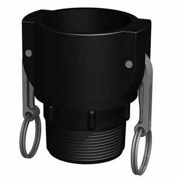 Global Industrial Polypropylene 2"" Female Part B Camlock x 2"" Male NPT Pipe Th