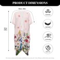 thumbnail image 6 of HELLHERO Breathable Bikini Cover Up for Beach Polyester Lightweight Women's Swimsuit Cover Up Shirt Floral Print, 6 of 6