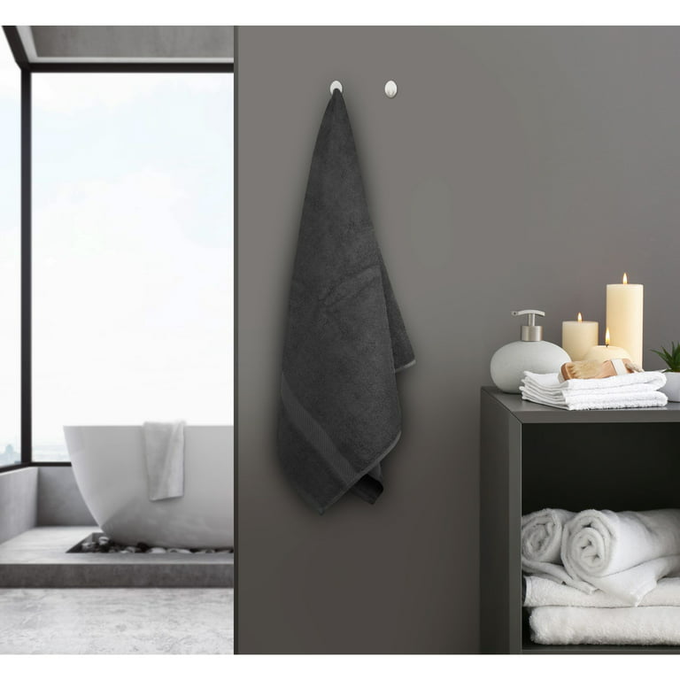 Japanese Linen Stripe Hand Towel – Black/Grey