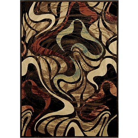 Home Dynamix Catalina Contemporary Polypropylene Area Rug, Black, 3'3" x 5'2"