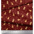 thumbnail image 3 of Soimoi Poly Georgette Fabric Paw,Bone & Puppy Dog Decor Fabric Printed Yard 52 Inch Wide, 3 of 3