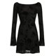 thumbnail image 1 of Vestido mini estampado sin espalda, con mangas acampanadas y cordones, corte en A, elegante y moderno vestido de fiesta para mujer 2024, 1 of 6