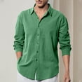 thumbnail image 2 of Mlzmgr Shirts for Men Long Sleeve Button down Lightweight Men's Shirts Vacation Casual Travel Tops, 2 of 6