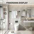 thumbnail image 6 of 7 Pieces Bathroom Hardware Set, Bathroom Accessories Set Includes 24" Towel Bar, Toilet Paper Holder, Towel Ring, Robe Hook, Matte Black & 304 Stainless Steel, Wall Mounted Bathroom Towel Rack Set, 6 of 7