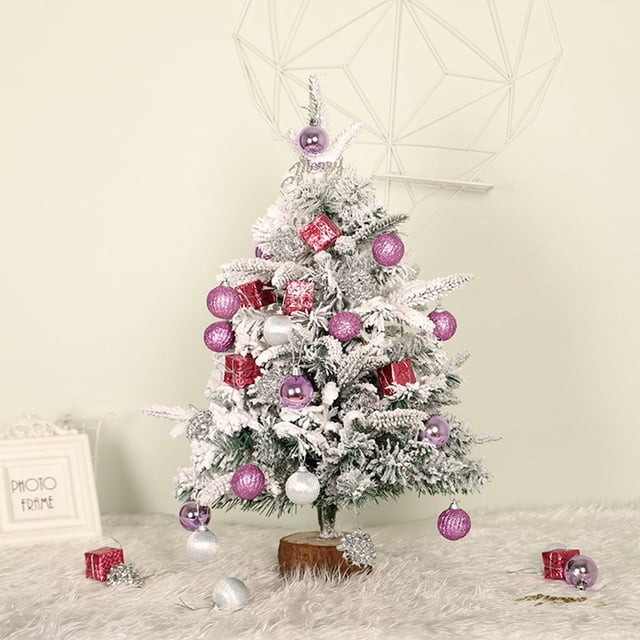 New Flocking Small Tree Green Table Decoration Christmas Tree Christmas Decoration Mini Table Decoration Holiday Props