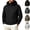 Black, variant on Mens Windbreaker Raincoat Hooded Shell Jacket Water Repellent Coat Warm Shield with Zip Pockets for Travel Work Outdoor Hiking Fall Winter, White, XL