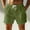 Army Green, variant on Dolkfu Mens 5 inch Shorts Drawstring Solid Color Loose Fit Washed Cotton Beach Shorts Trendy Men Shorts 2025,L
