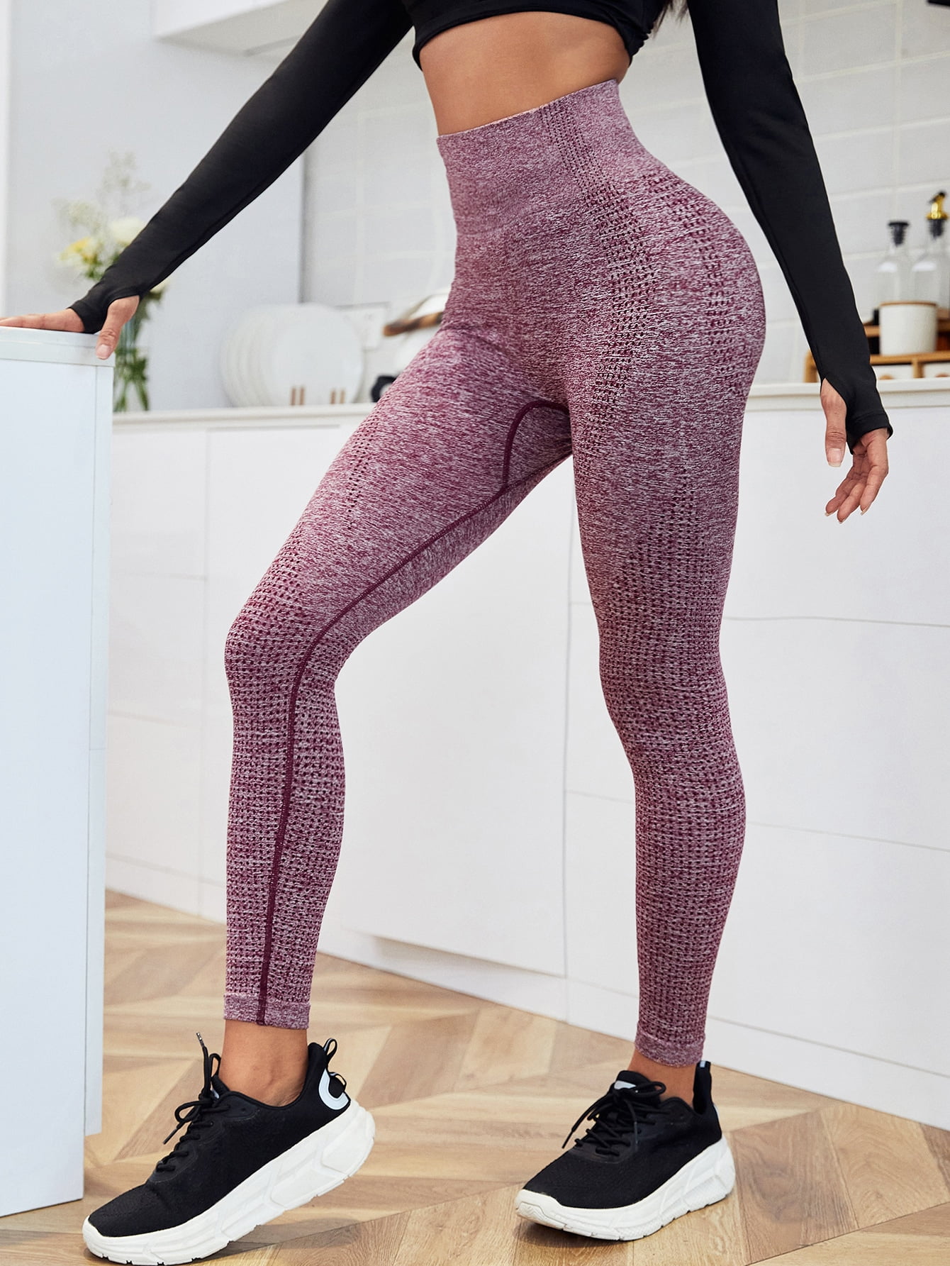 Stitching High Waist Sports Leggings 