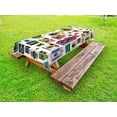 thumbnail image 1 of Vintage Outdoor Tablecloth, Vintage Old Fashioned Photo Cameras Artistic Hobby Studio Themed Graphic Design, Decorative Washable Fabric Picnic Tablecloth, 58 X 104 Inches, Multicolor, by Ambesonne, 1 of 2