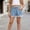Blue a1, variant on LWITHSZG Girls High Waist Denim Shorts Elastic Waist Pleated Jean Shorts Casual Summer Jeans Bottoms with Pockets for Kids 2-12 Years