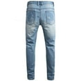 thumbnail image 3 of Tejiojio Men's and Big Men's Relaxed Fit Men's High-end Stretch Nostalgic Frayed Slim-fit Jeans, 3 of 7