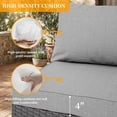 thumbnail image 6 of JORVIMAX Patio Furniture Sets 7 Pieces Outdoor Conversation Set All Weather Modular Sectional Sofa Wicker Rattan Sofa With Light Gray Cushion, 6 of 7