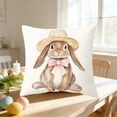 thumbnail image 3 of Djunllk Pillow Covers 18x18, Spring & Easter Cozy & Breathable Holiday Home Farmhouses Decorative Pillowcases, 3 of 6