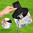 thumbnail image 4 of Haosy Hand Drawn Red Blue Yellow Hearts Golf Mallet Putter Cover Strong Magnetic Leather Golf Club Headcover Closure, 4 of 7