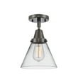 thumbnail image 4 of Innovations Lighting  Caden Cone - 1 Light 8" Flush Mount Clear/Oil Rubbed Bronze, 4 of 5
