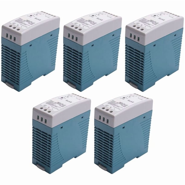 5X MDR-60 12V 60W Din Fuente de Alimentación de Carril Ac/Dc Fuente de Alimentación del Regulador 110V 220V