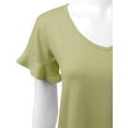 thumbnail image 4 of Doublju Women's Short Sleeves Flare Tunic Tops for Leggings Flowy Shirt with Plus Size, 4 of 4
