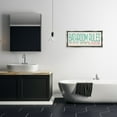 thumbnail image 2 of Stupell Industries Bathroom Rules with Teal Text Abstract Painting Gray Floater Framed Canvas Art Print Wall Art, 31 x 14, 2 of 9