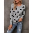 thumbnail image 2 of Sweaters for Women Star Pullover Sweater Tops Crew Neck Long Sleeve Casual Winter Sweaters Alsol Lamesa, 2 of 6