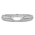 thumbnail image 2 of Dazzlingrock Collection Round White Diamond Anniversary Wedding Band Enhancer Guard Ring for Women (0.25 ctw, Color I-J, Clarity I1-I2) in 14K White Gold, Size 5.5, 2 of 5