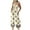 Beige, variant on Tnhcen Women's Casual Jumpsuit Elastic Waist Floral Print Romper Stretchy Wide Leg Summer Outfit 4-Way Stretch Easy Wear S-2XL Plus Size