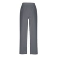 thumbnail image 4 of GUACER Pants for Women Casual Linen Drawstring Waisted with Lace Hem Boho Eyelet Trim Straight Leg Pants, 4 of 7