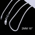 thumbnail image 2 of Soumake 16 Inch - 24 Inch Women Fashion Silver Plated Snake Chain Necklace Jewelry, 2 of 8
