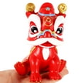 thumbnail image 6 of WHAMVOX Red Resin Lion Statue for Decor Compact Tabletop Ornament Perfect Gift for Friends and Family 3.5 inches, 6 of 8