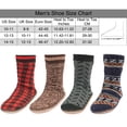 thumbnail image 4 of Cozylook Men's Fuzzy Non-slip Slipper Socks, Cable Knit Moccasin Boots, Warm Fluffy Sherpa Lined Indoor House Shoes, Cozy Winter Gifts for Him, Navy Adult Size 12-13, 4 of 7