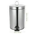 thumbnail image 2 of MEIBUTYUP Stainless Steel Trash Can with Foot Pedal and Flipping Lid, Kitchen Waste Bin for Home Use, 2 of 5
