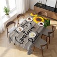 thumbnail image 3 of Sunflower Wooden Table Cloth Waterproof Tablecloths, Farmhouse Vintage Botanical Floral Tablecloth Dining Table Cover for Kitchen Party Tabletop Outdoor, Rectangle Tablecloth 54x108 Inch, 3 of 9
