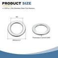 thumbnail image 2 of 120Pcs 304 Stainless Steel Flat Washers, M3x5x0.2mm Ultra Thin Flat Spacers, 2 of 6
