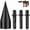 black, variant on Qiweii Professional Wood Splitting Drill Bit Attachment, Converts Your Drill into a Powerful Log Splitter, Safe, Efficient Alternative to an Axe for Firewood