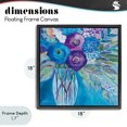 thumbnail image 4 of Stupell Industries Modern True Blue Flower Bouquet Black Floating Frame Canvas Art, 18 x 18, by Lynn Ericson Fine Art, 4 of 8