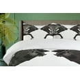 thumbnail image 4 of Ambesonne Vintage Duvet Cover Sets, Abstract Horse, 2-Queen, Brown Sage Green, 4 of 7