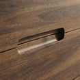 thumbnail image 5 of YAURA Wood Nightstand with Charging Station & USB-C, 26" Tall Mid Century Modern Bedside Table with Solid Wood Legs, Dark Walnut Finish with 2 Drawers, 5 of 10