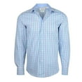 thumbnail image 2 of Berlioni Italy Men's Yarn Dyed Luxe Cotton Dress Shirt Modern Fit, 2 of 3