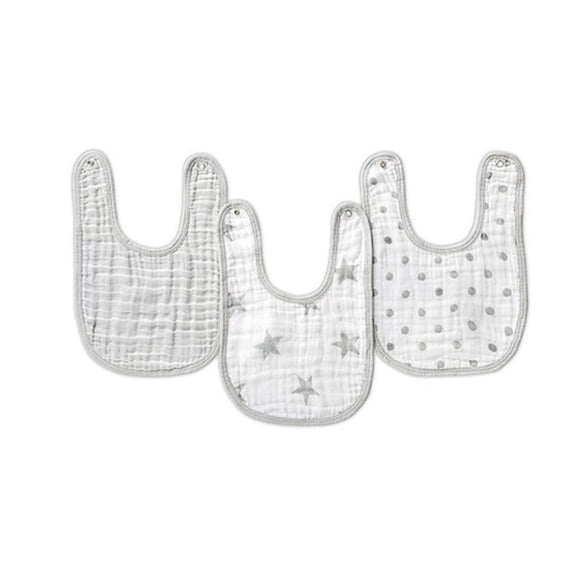 Baberos Aden + Anais Grey, paquete de 3