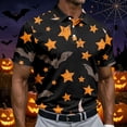 thumbnail image 5 of BRANROY Halloween Casual Hawaiian Shirts Men - Short Sleeve Button Down Funny Graphic Summer Tops with Novelty Print and Breathable Fabric for Beach and Vacation,Black L, 5 of 6