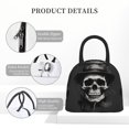 thumbnail image 4 of Fotbe Black White Hat Skull Bolsa de Almuerzo con Estampado, Lonchera Aislada, Contenedor de Comida Reutilizable Tipo Cooler a Prueba de Fugas, 4 of 6